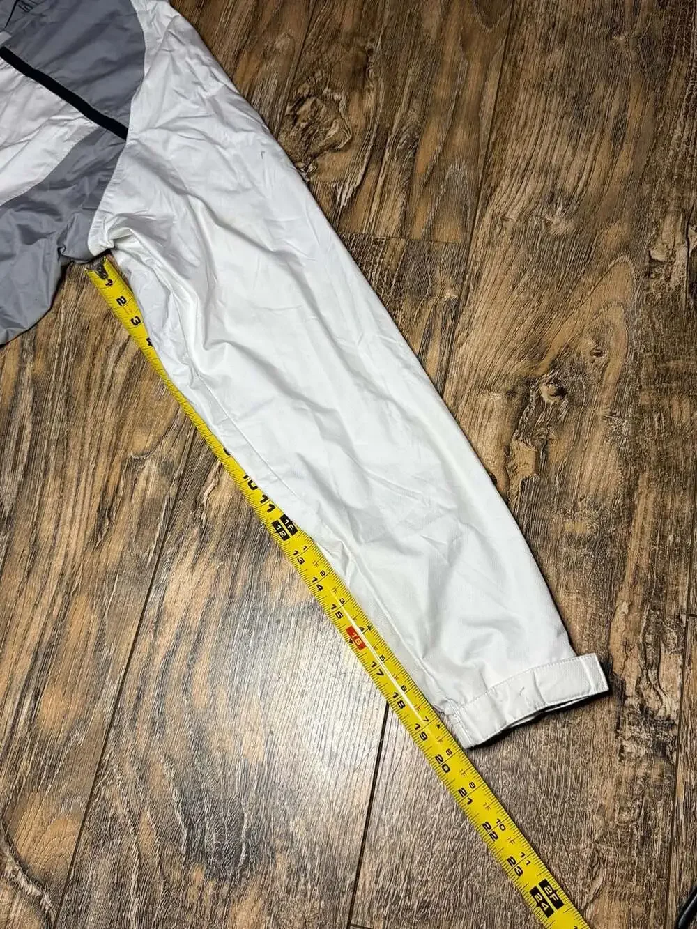 Adidas Climastorm Full Zip Windbreaker Jacket White and Gray